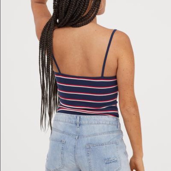 NWT H&M V-Neck Jersey Bodysuit - Picture 2 of 5